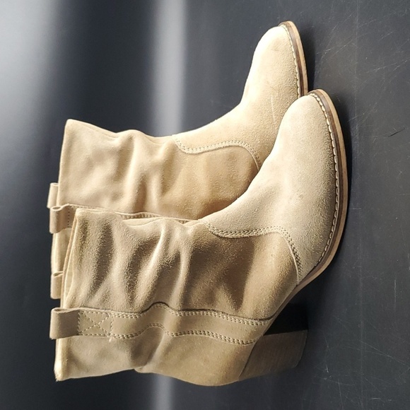 Sundance Leather Suede Western Ankle Boots EU 40 US 9-9.5 - Picture 1 of 13